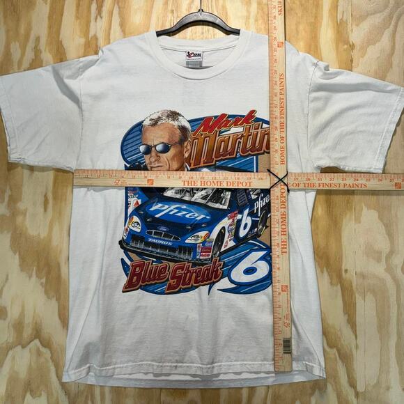 Vintage mark martin blue streak nascar 1990s pfizer t-shirt - Picture 4 of 4